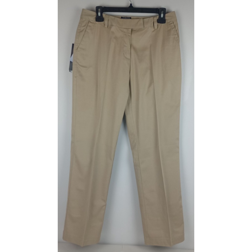 NWT Adidas Golf Women's 14 Khaki Stretch Zip Front Stain & Wrinkle Resist Slacks